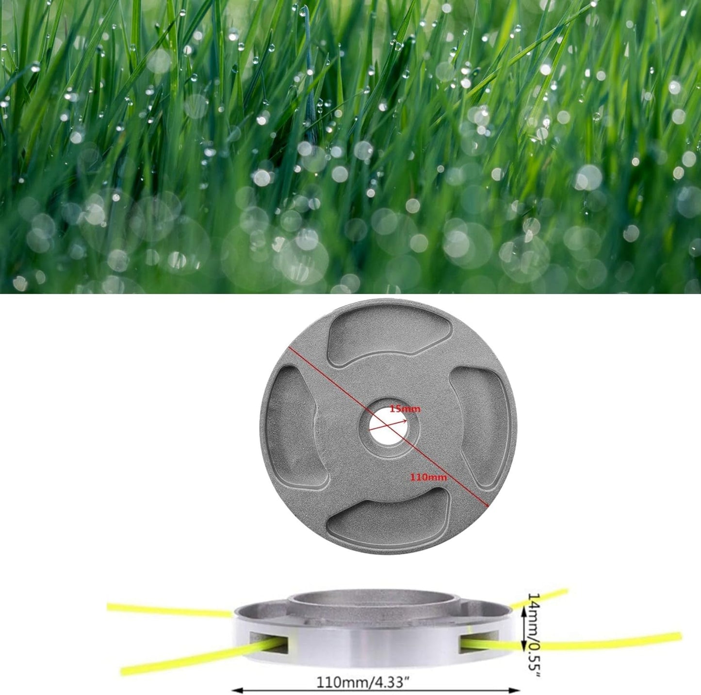 Aluminum Trimmer Head, fit for Grass Cutter and Grass Trimmer Cutter Weed Eater, Different Model Alumn Trimmer Head