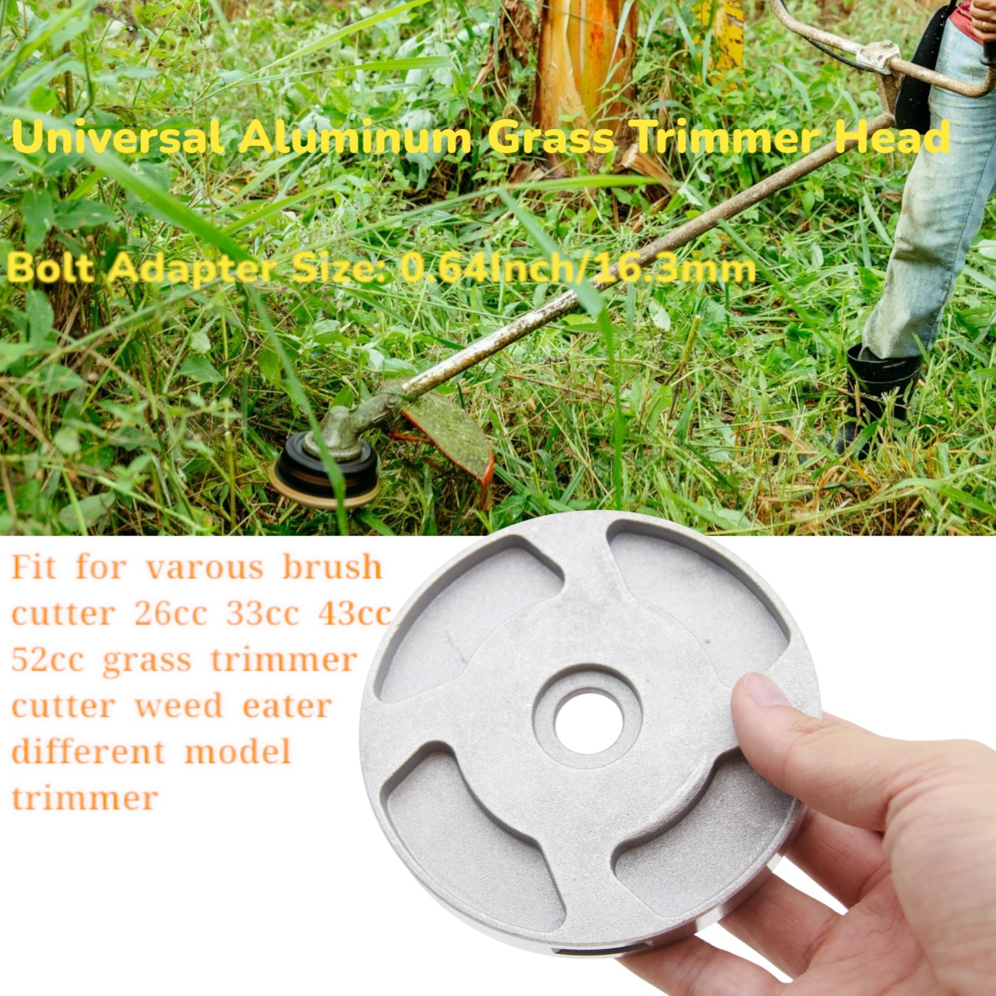 Aluminum Trimmer Head, fit for Grass Cutter and Grass Trimmer Cutter Weed Eater, Different Model Alumn Trimmer Head