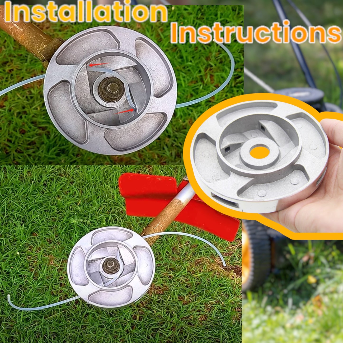 Aluminum Trimmer Head, fit for Grass Cutter and Grass Trimmer Cutter Weed Eater, Different Model Alumn Trimmer Head