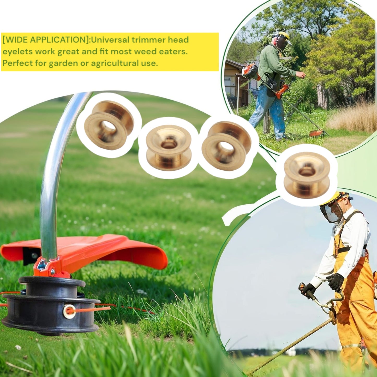 18Pcs Universal Grass Trimmer Head Eyelets Sleeve Strimmer Cutter Parts Accessories Replacement Parts