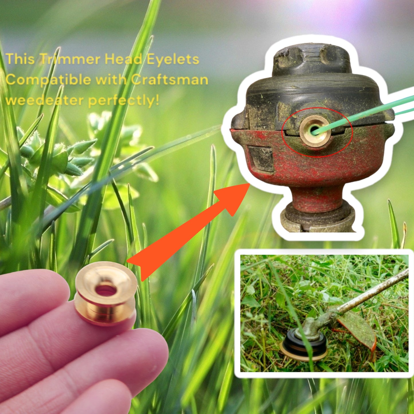 18Pcs Universal Grass Trimmer Head Eyelets Sleeve Strimmer Cutter Parts Accessories Replacement Parts